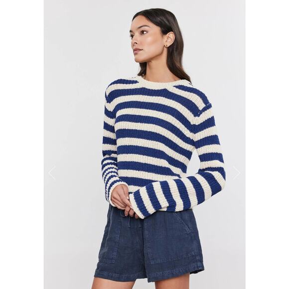 Velvet by Graham & Spencer Sweaters - Velvet Maxine Sweater NWT Small Navy Ecru